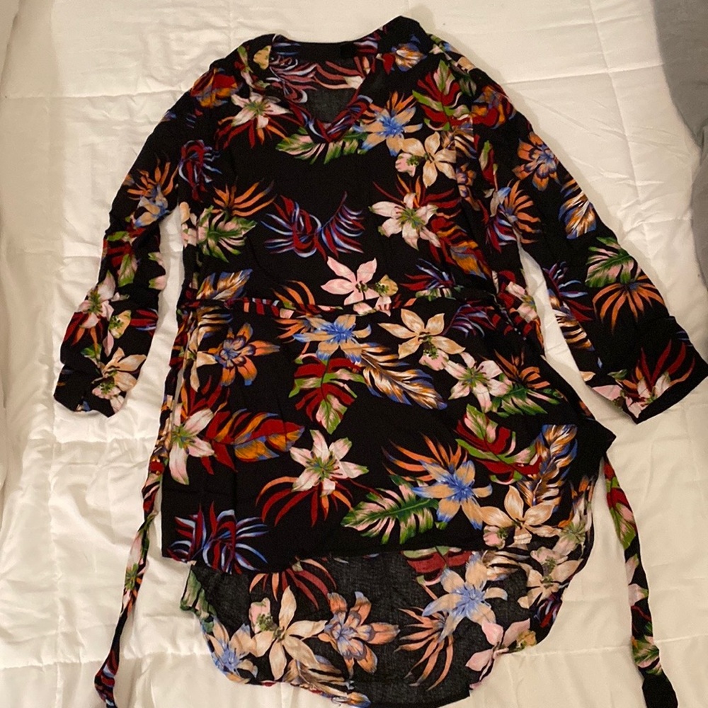 Floral Long-sleeve Dress